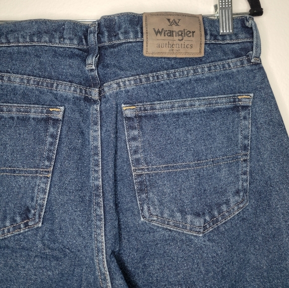 Wrangler Authentic Men's Blue Jeans Denim Size 30x36 Straight Leg (1) - Picture 5 of 6
